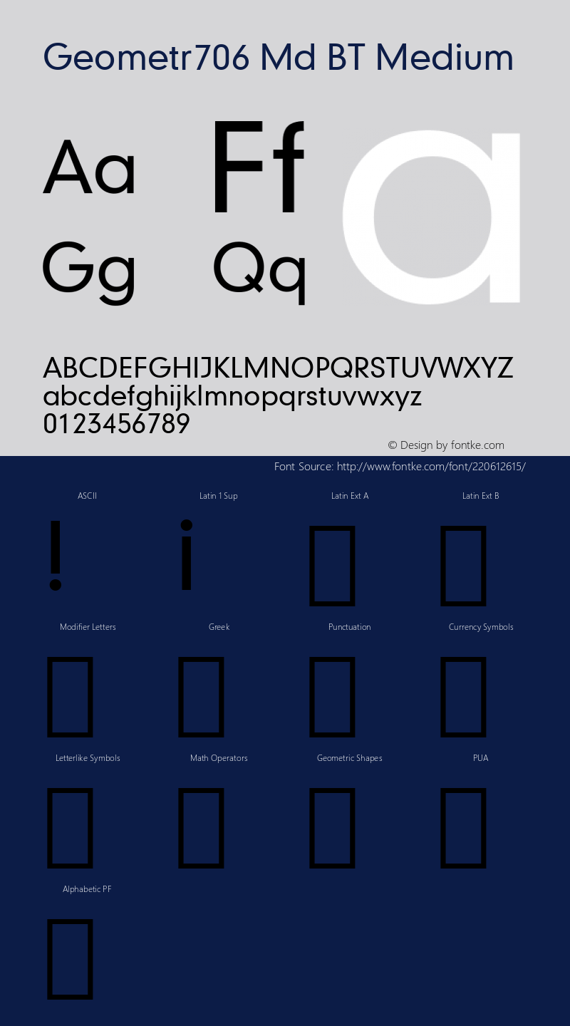 Geometr706 Md BT Medium Version 1.01 emb4-OT图片样张