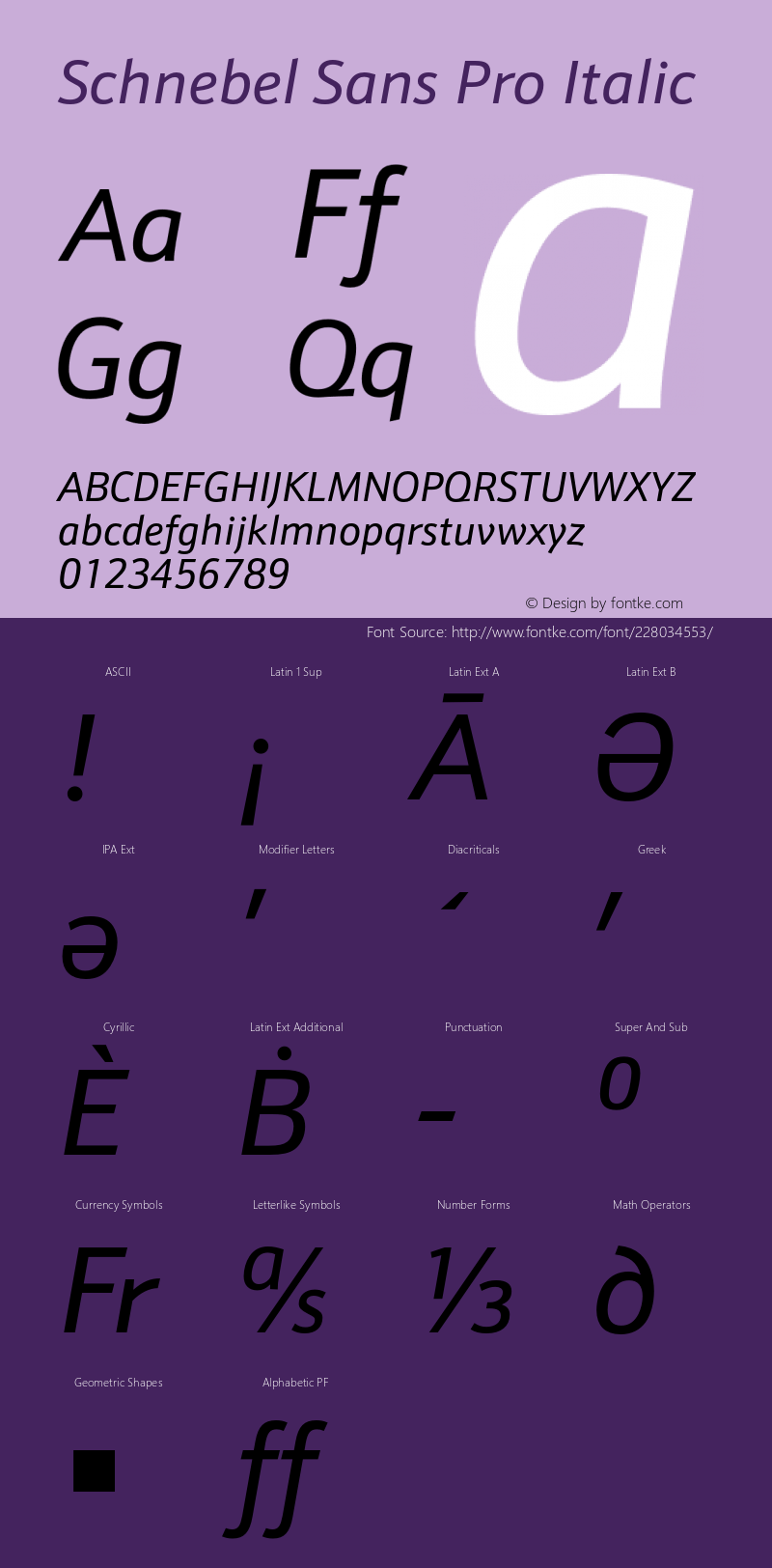 Schnebel Sans Pro Italic Version 1.000;PS 1.00;hotconv 1.0.57;makeotf.lib2.0.21895图片样张