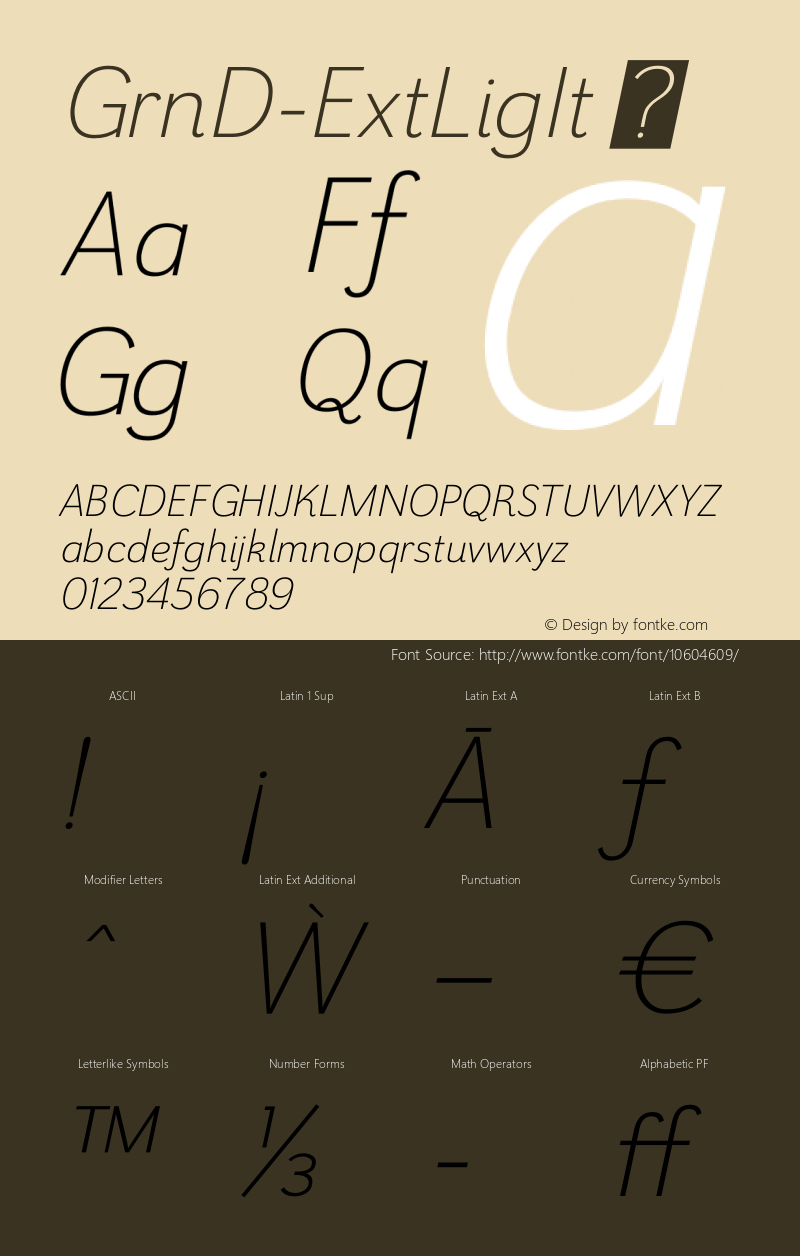 GrnD-ExtLigIt ☞ Version 1.000;com.myfonts.insigne.grenale-2.ext-light-italic.wfkit2.4582图片样张