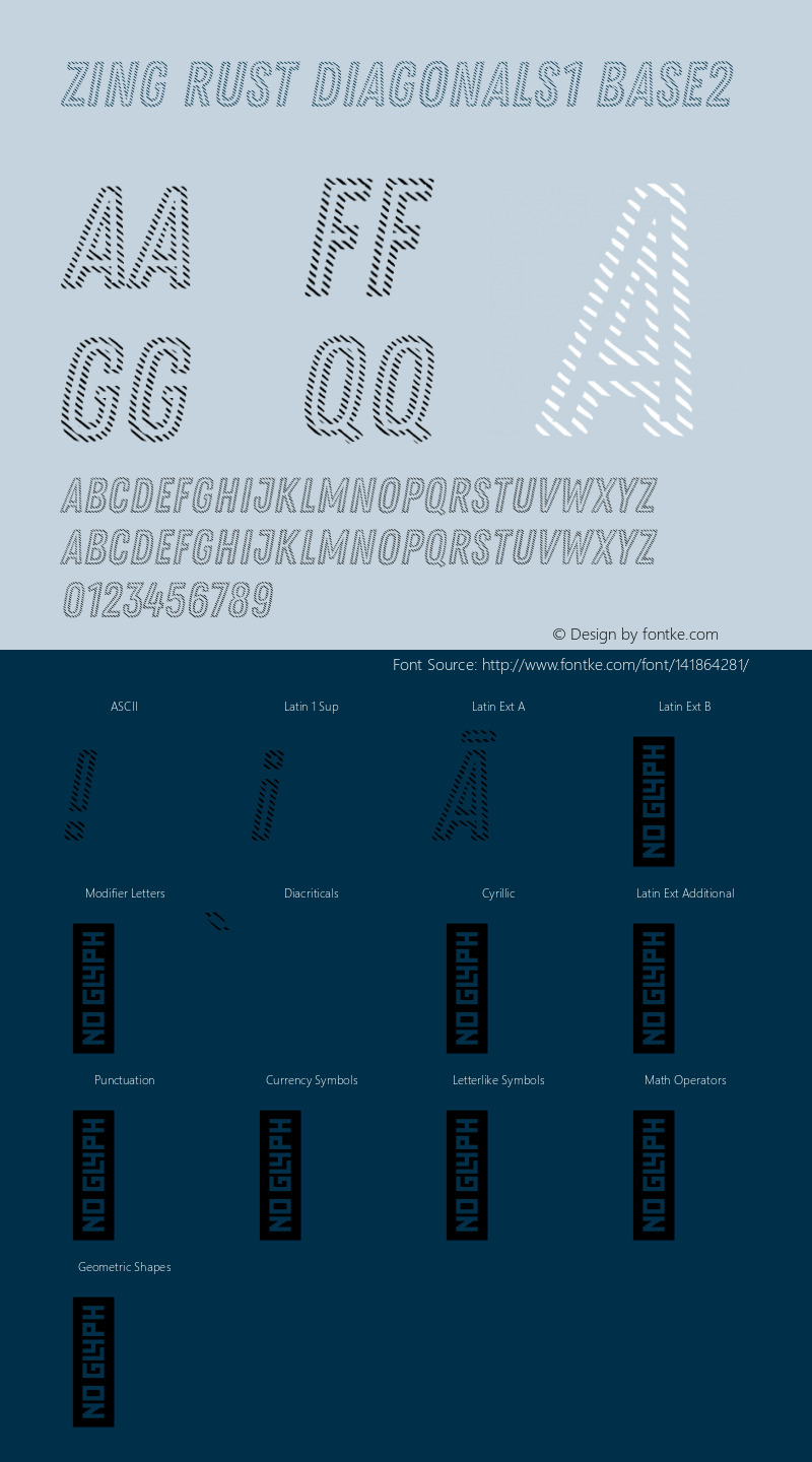 Zing Rust Diagonals1 Base2 Version 1.000;PS 001.000;hotconv 1.0.88;makeotf.lib2.5.64775图片样张