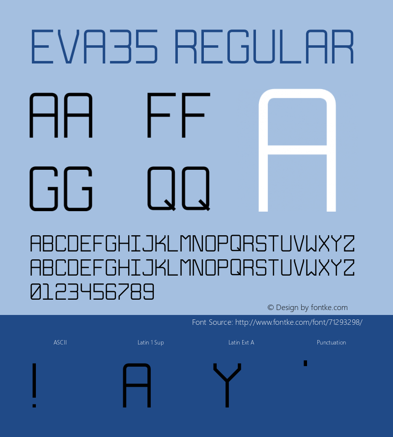 EVA35 Version 1.002;Fontself Maker 3.4.0图片样张