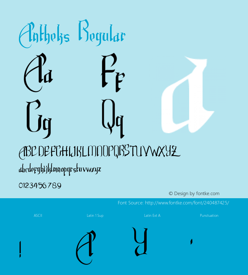 Antheks Version 1.001;Fontself Maker 3.5.7图片样张