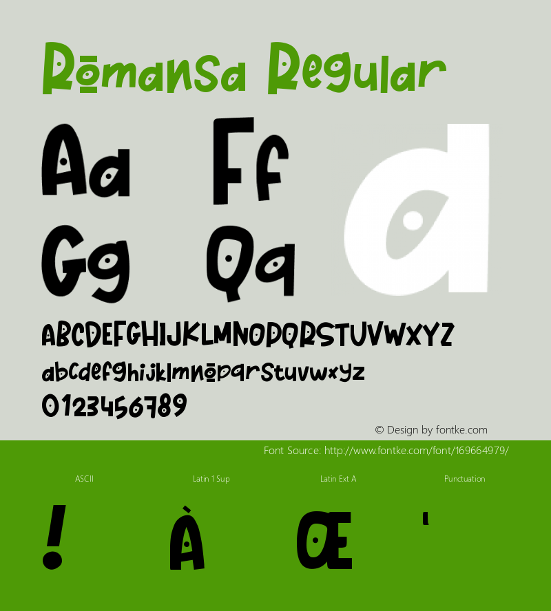 Romansa Version 1.001;Fontself Maker 3.5.4图片样张