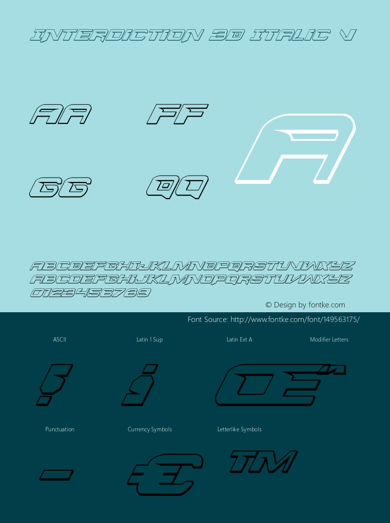 Interdiction 3D Italic Version 1.1; 2014图片样张