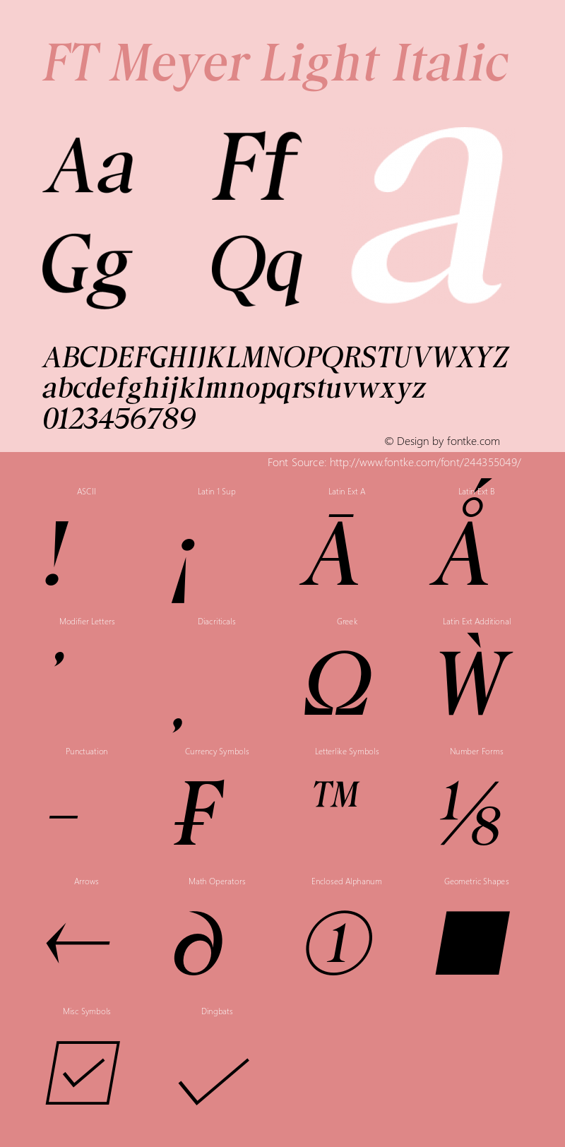 FT Meyer Light Italic Version 1.000;Glyphs 3.1.2 (3151)图片样张