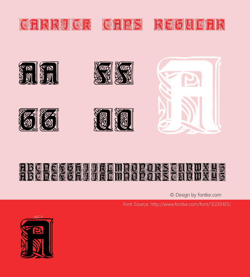 Carrick Caps Regular Version 001.023图片样张