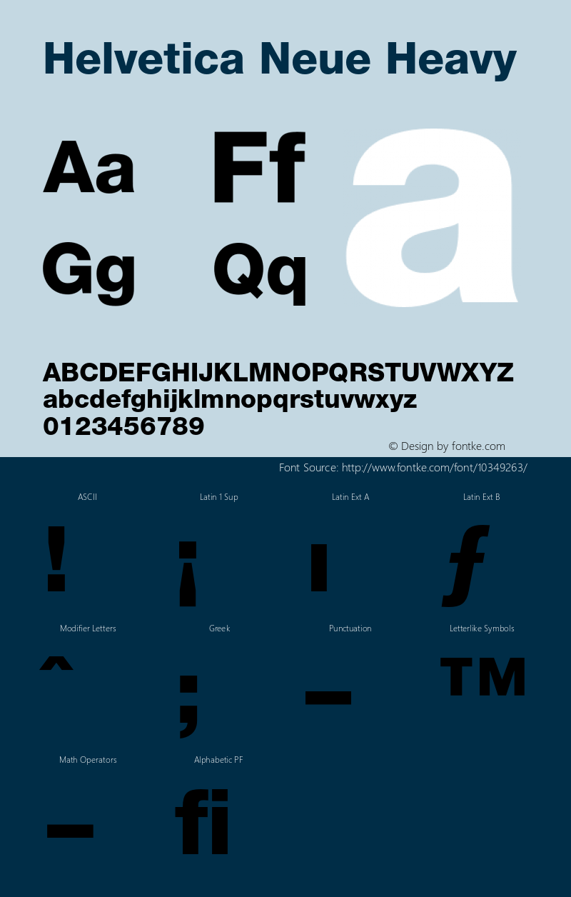 Helvetica Neue Heavy 001.001图片样张