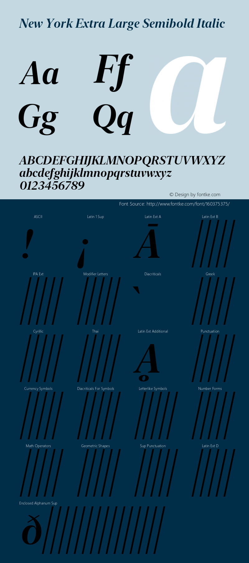New York Extra Large Semibold Italic Version 16.0d2e2图片样张