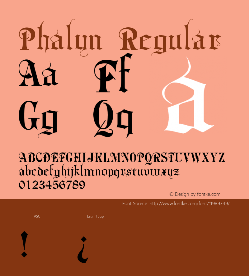 Phalyn Regular Version 1; September 3, 2003图片样张