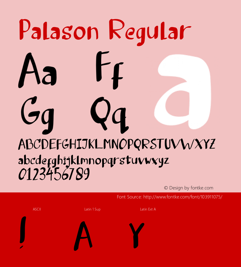 Palason Version 1.003;Fontself Maker 3.5.4图片样张