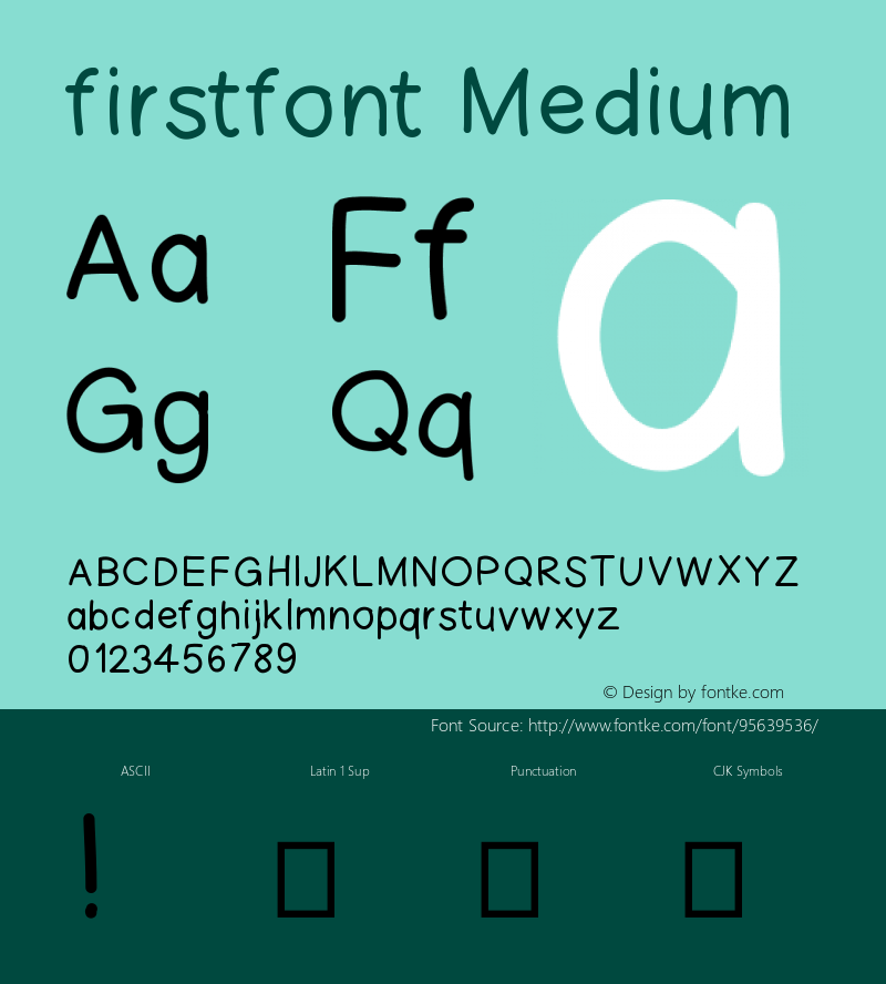 firstfont Version 001.000图片样张