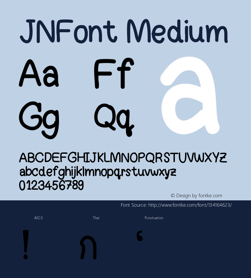 JNFont Version 001.000图片样张