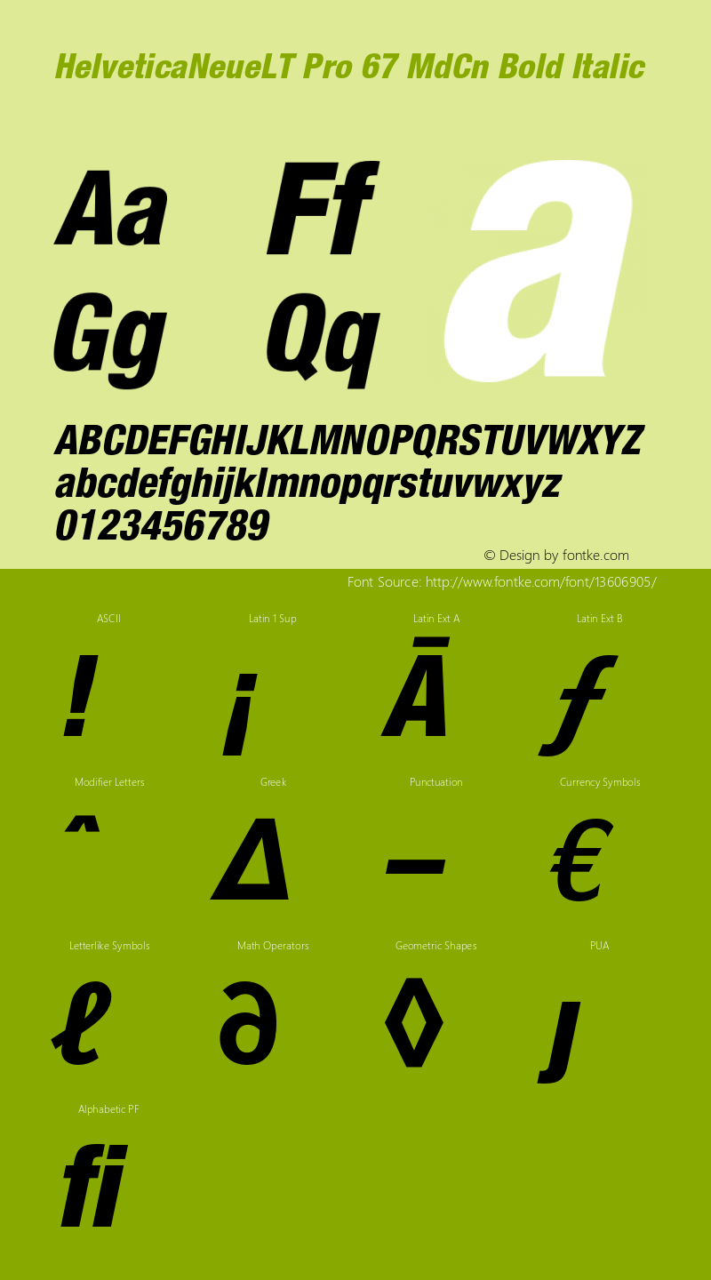HelveticaNeueLT Pro 67 MdCn Bold Italic Version 1.500;PS 001.005;hotconv 1.0.38图片样张