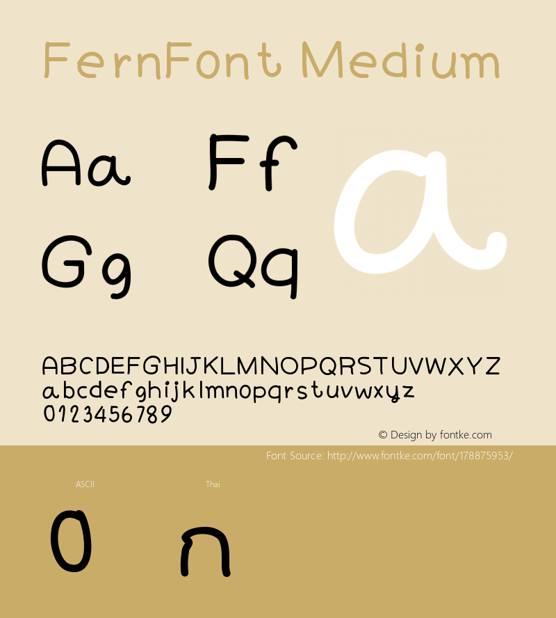 FernFont Version 001.000图片样张