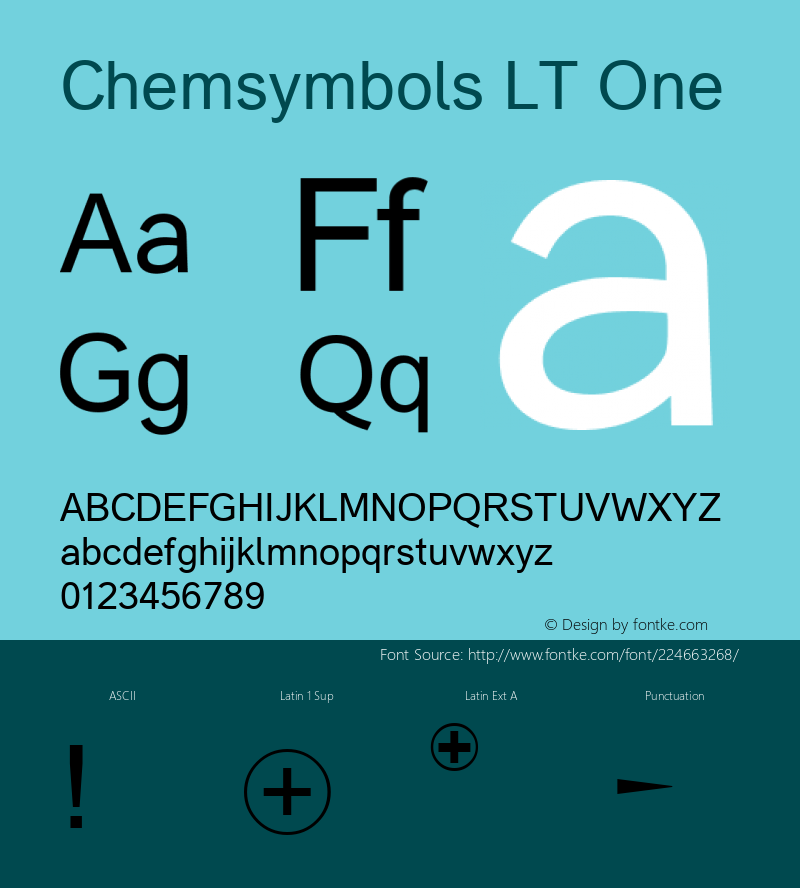 Chemsymbols LT One Version 1.001图片样张