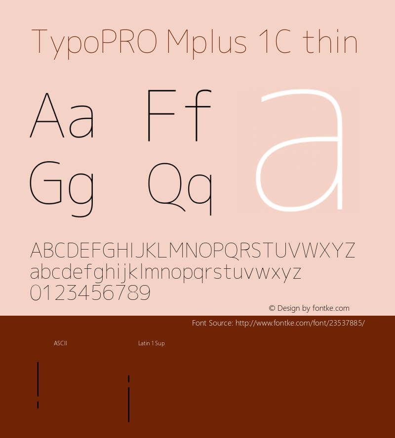 TypoPRO Mplus 1C thin 图片样张