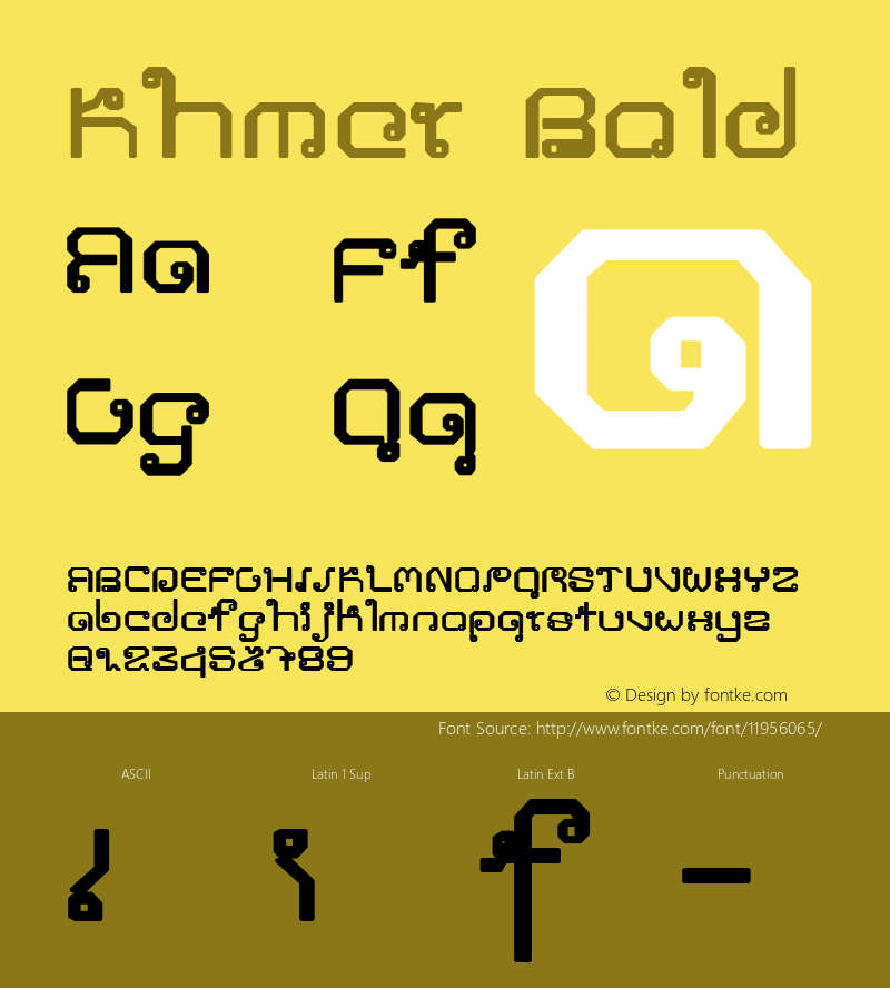 Khmer Bold Version 1.0图片样张