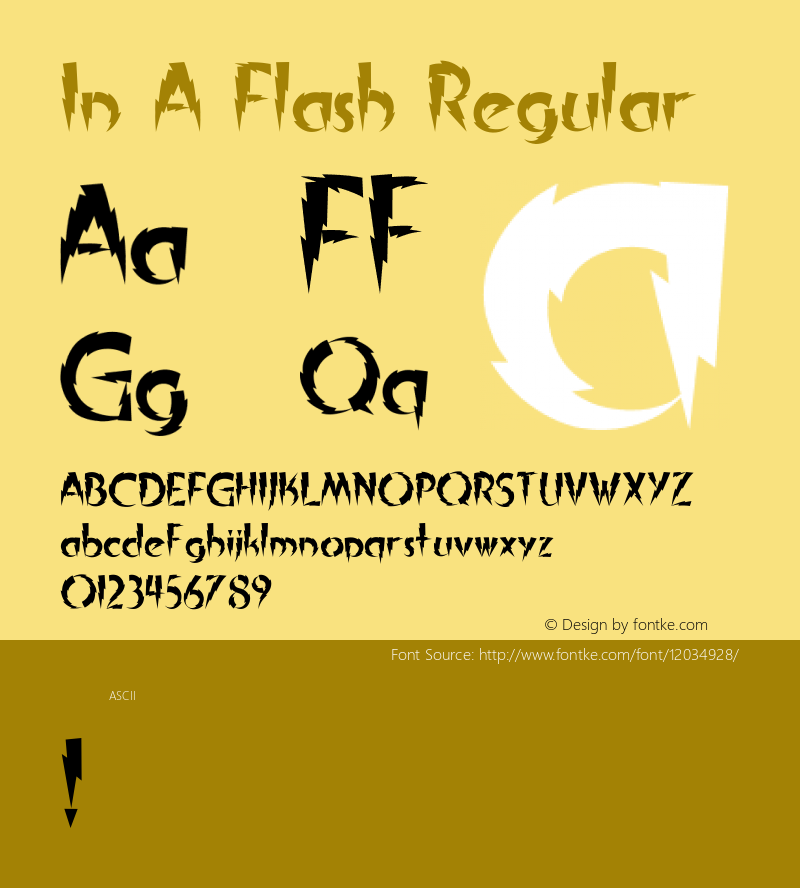 In A Flash Regular 2002; 1.0, initial release图片样张