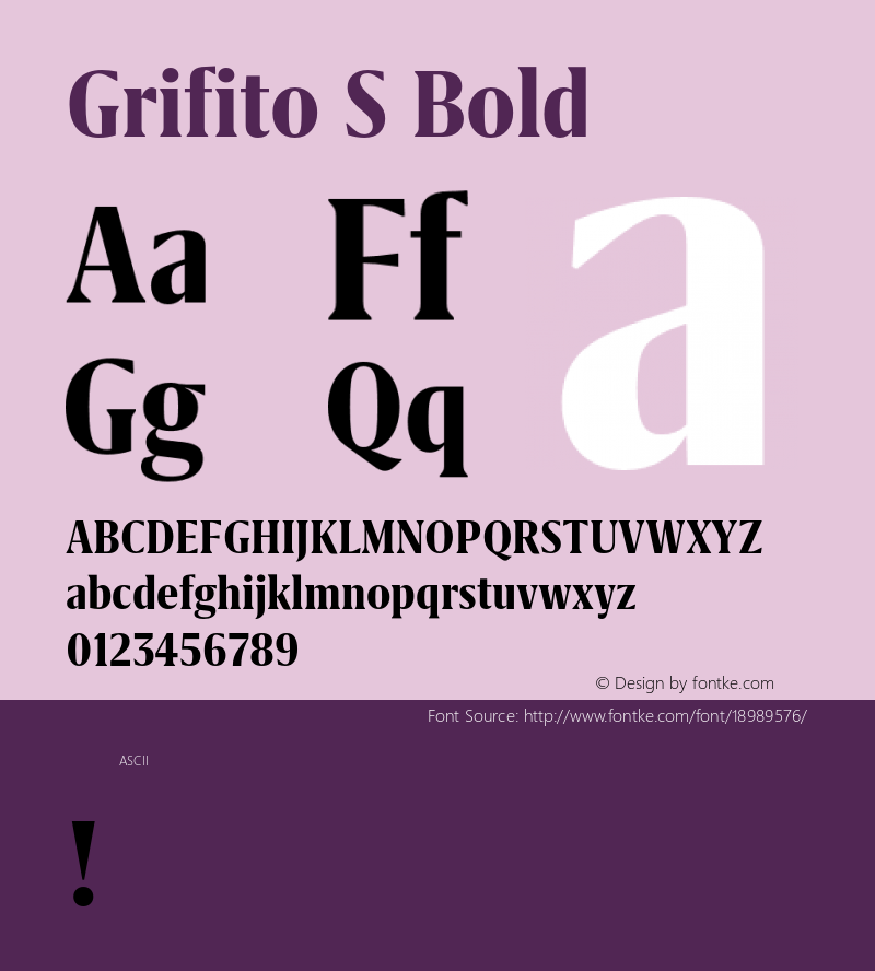 Grifito S Bold 1.000图片样张