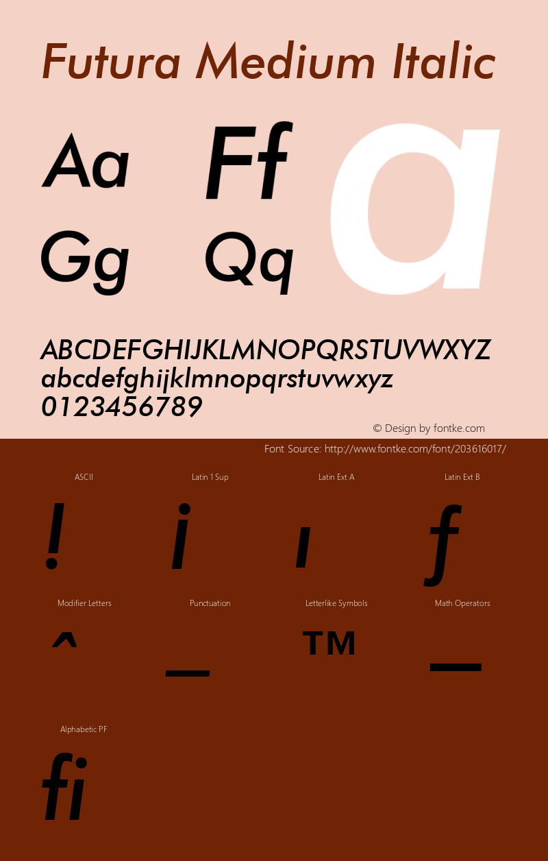 Futura Medium Italic 2.0-1.0图片样张