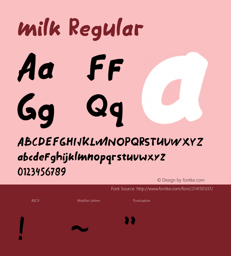 milk Regular Version 1.000图片样张