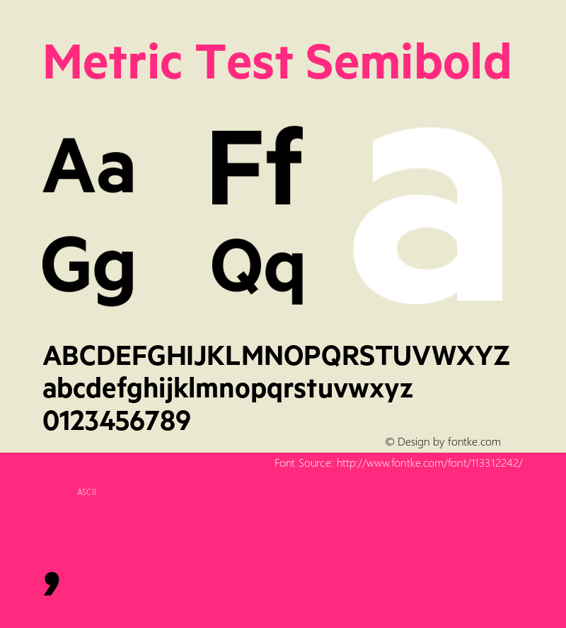 Metric-SemiboldTest Version 1.001;PS 001.001;hotconv 1.0.57;makeotf.lib2.0.21895;0图片样张