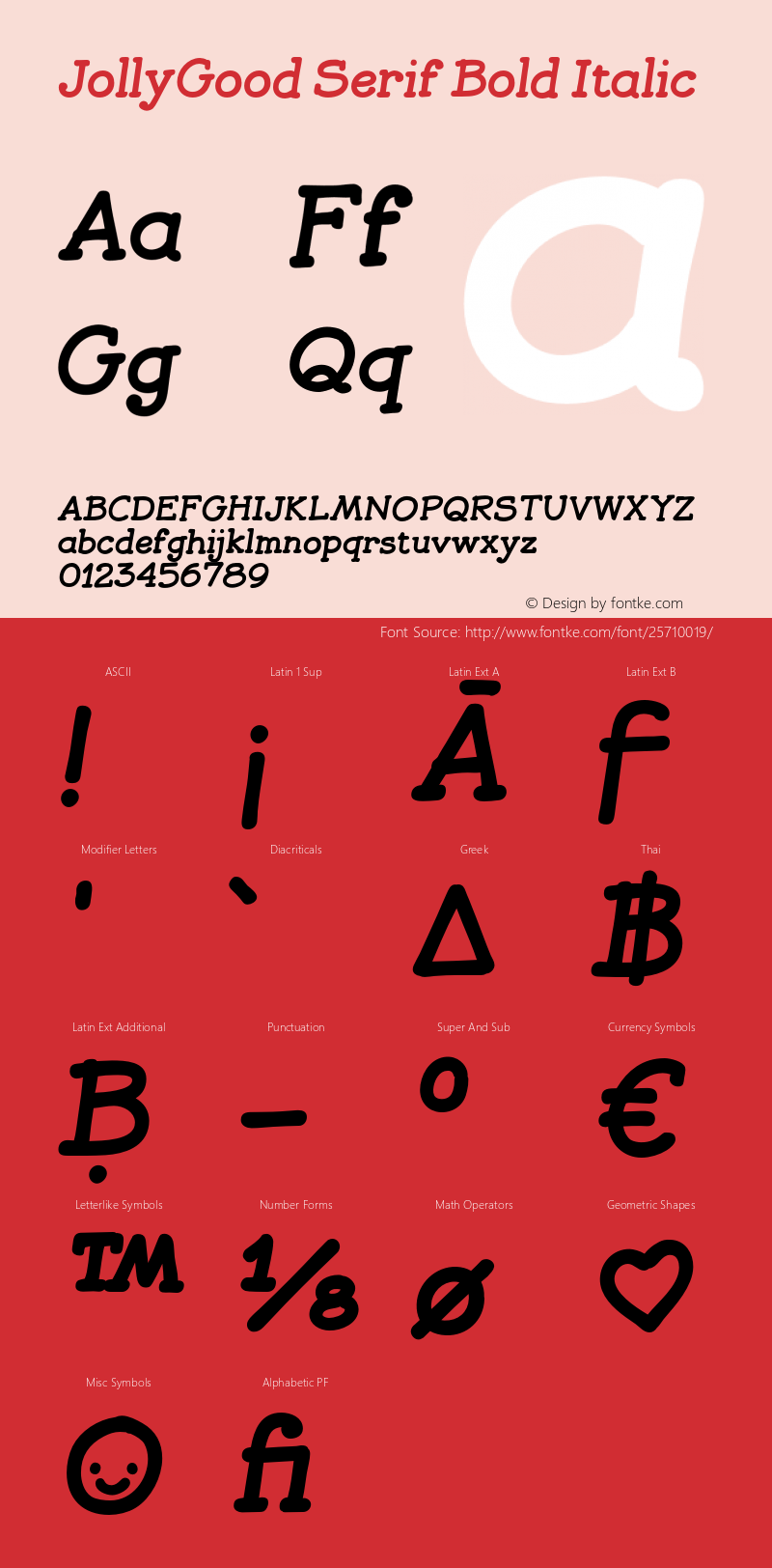 JollyGood Serif Bold Italic Version 1.000;PS 001.000;hotconv 1.0.88;makeotf.lib2.5.64775图片样张