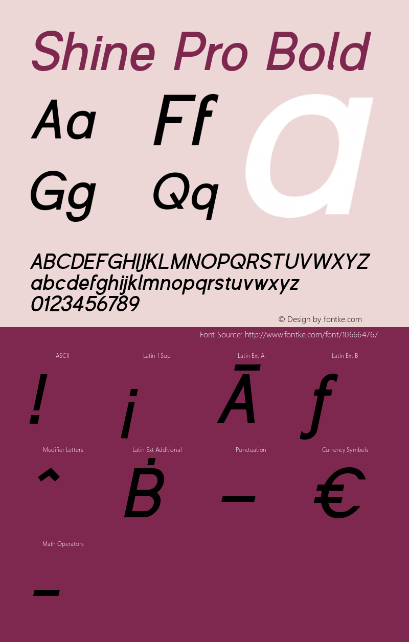 Shine Pro Bold 1.000;com.myfonts.easy.thinkdust.shine-pro.bold-oblique.wfkit2.version.4hru图片样张