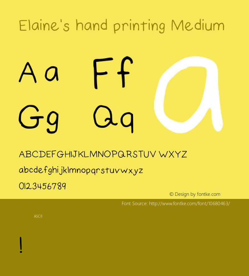 Elaine's hand printing Medium Version 2图片样张