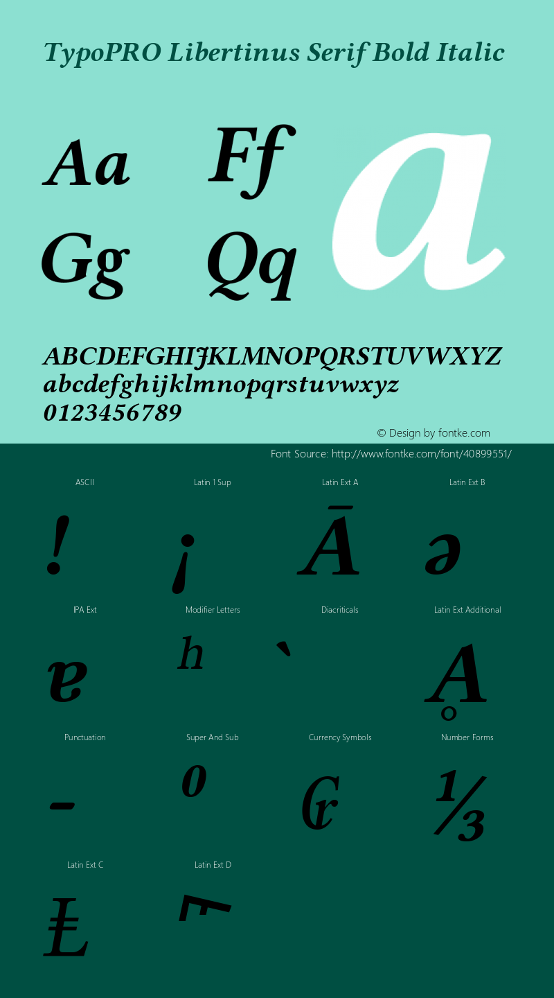 TypoPRO Libertinus Serif Bold Italic Version 6.11图片样张