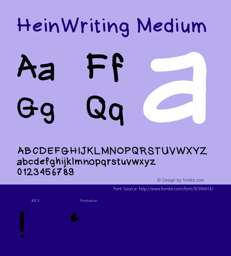 HeinWriting Medium Version 001.000图片样张