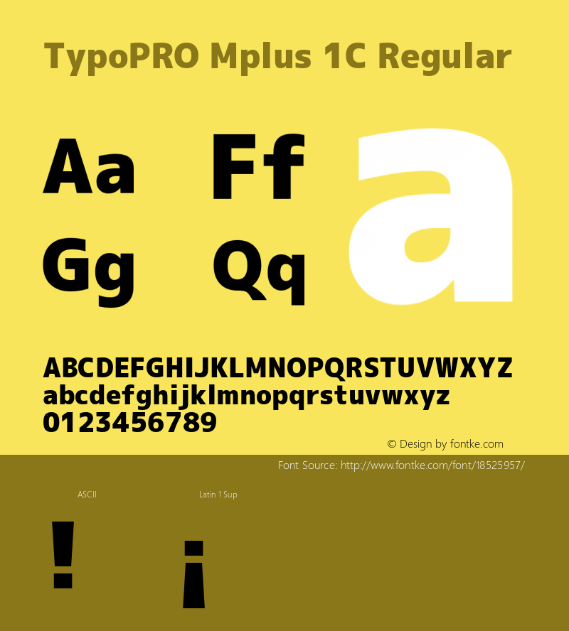 TypoPRO Mplus 1C Regular Version 1.062图片样张