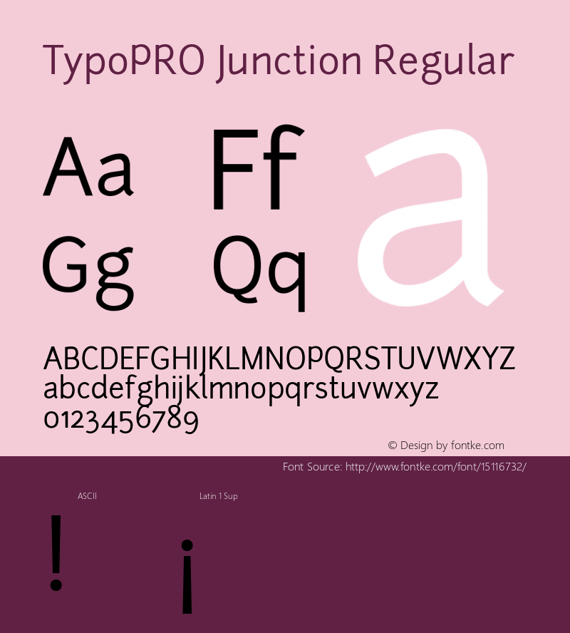 TypoPRO Junction Regular Version 1.056图片样张