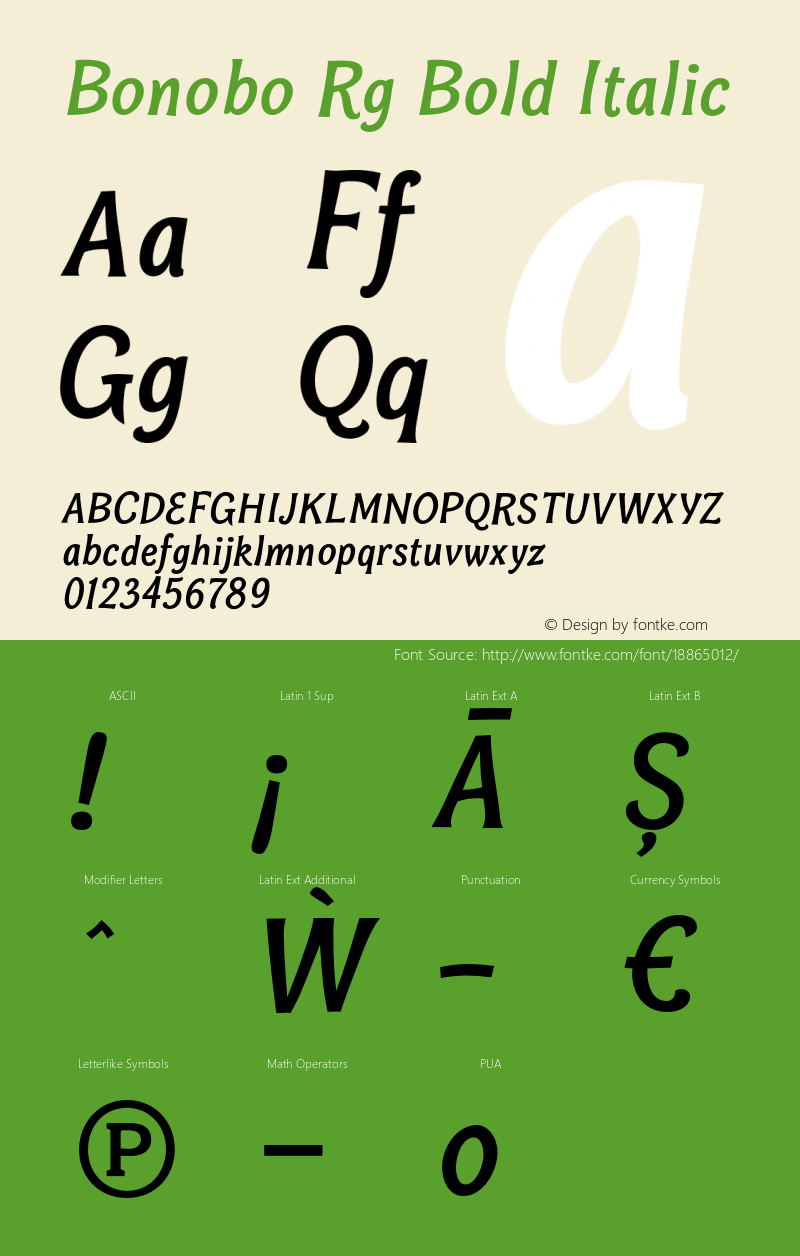 Bonobo Rg Bold Italic Version 2.000图片样张