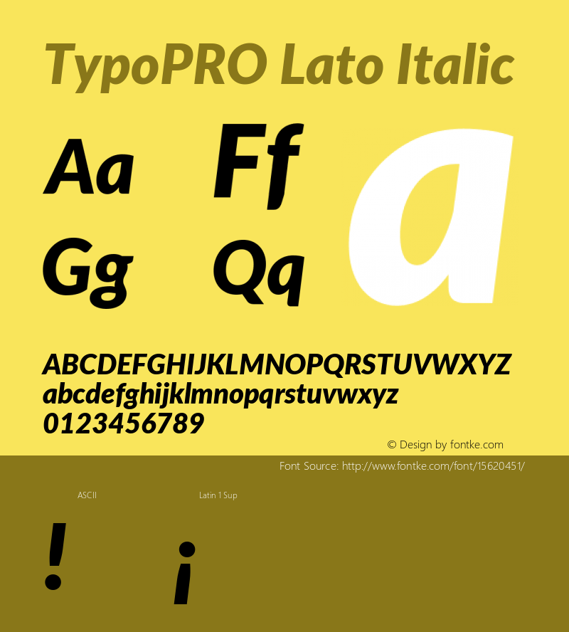 TypoPRO Lato Italic Version 2.015; 2015-08-06; http://www.latofonts.com/图片样张