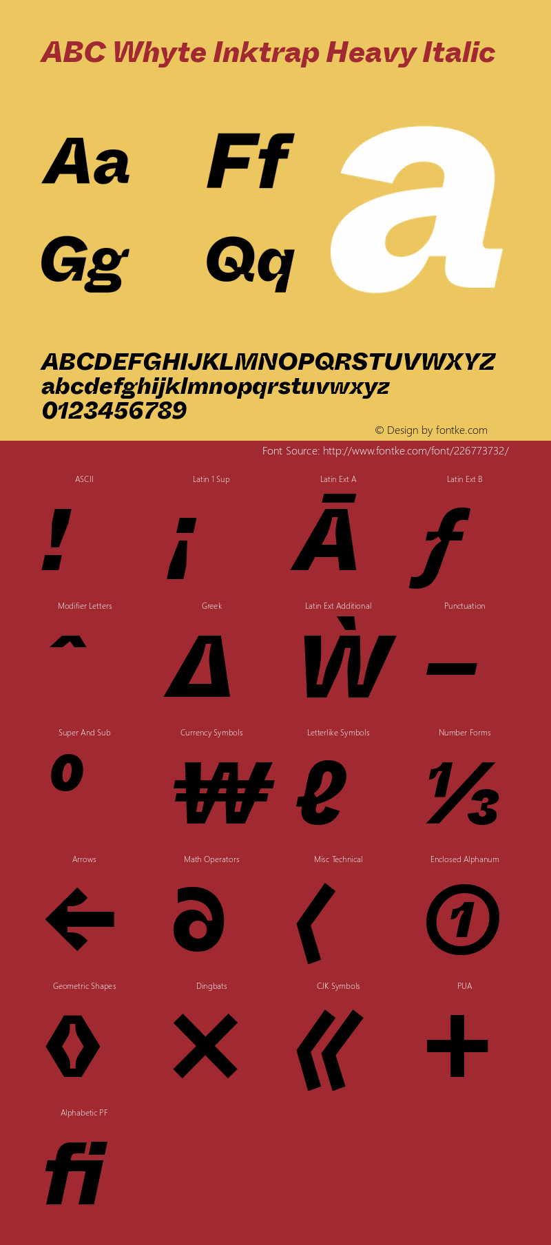 ABC Whyte Inktrap Heavy Italic Version 1.200图片样张