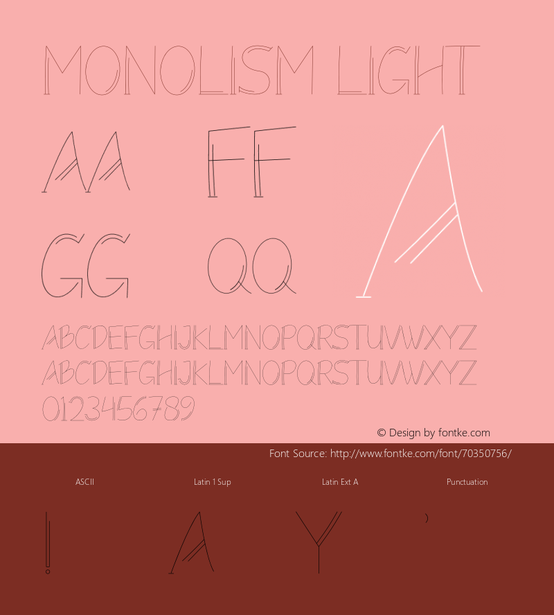 Monolism Light Version 1.002;Fontself Maker 3.5.1图片样张