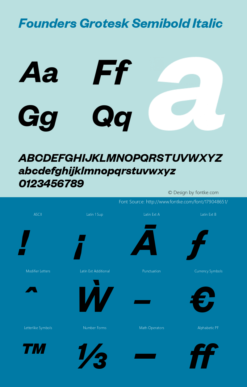 Founders Grotesk Semibold Italic Version 2.001 | web-TT图片样张