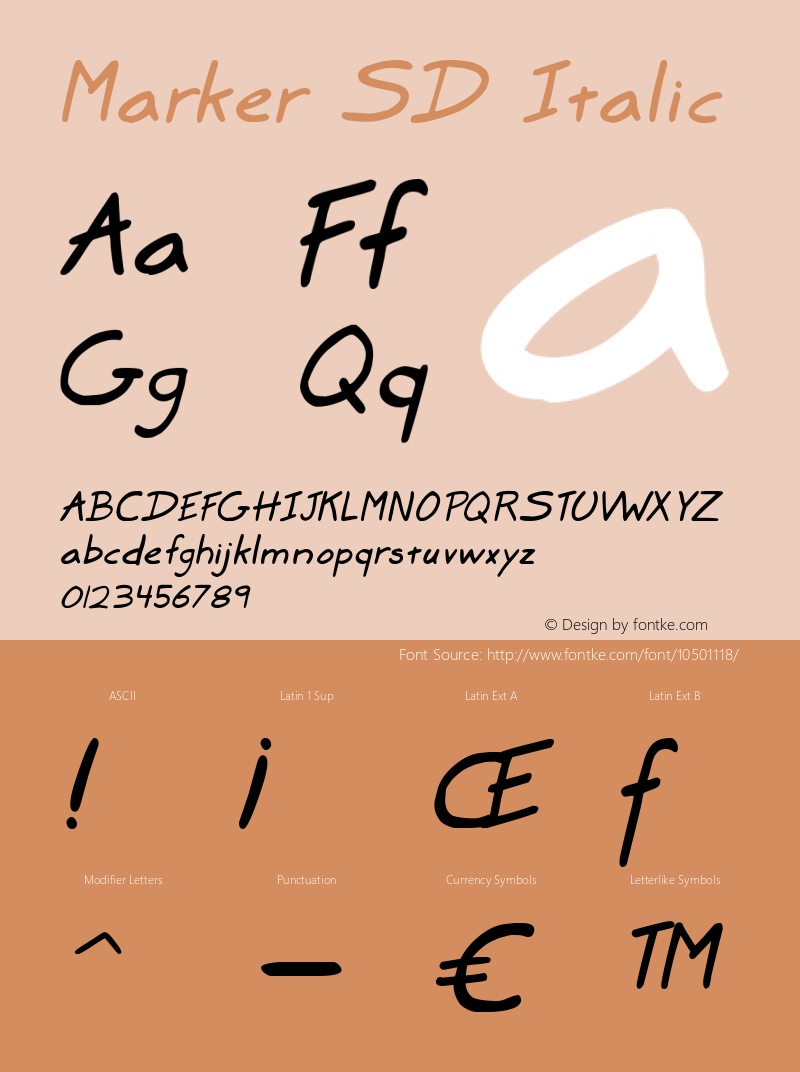 Marker SD Italic Version 1.4 2009图片样张