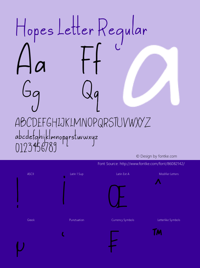 Hopes Letter Version 1.00;November 1, 2020;FontCreator 12.0.0.2567 64-bit图片样张