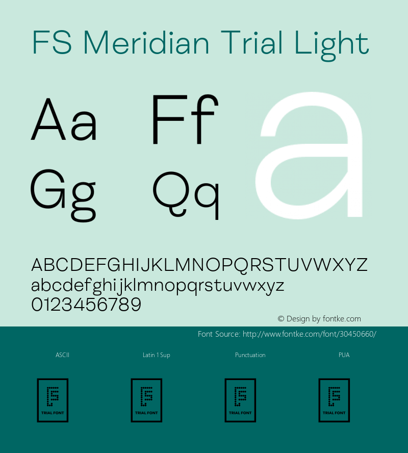 FS Meridian Trial Light Version 1.003;PS 001.003;hotconv 1.0.88;makeotf.lib2.5.64775图片样张