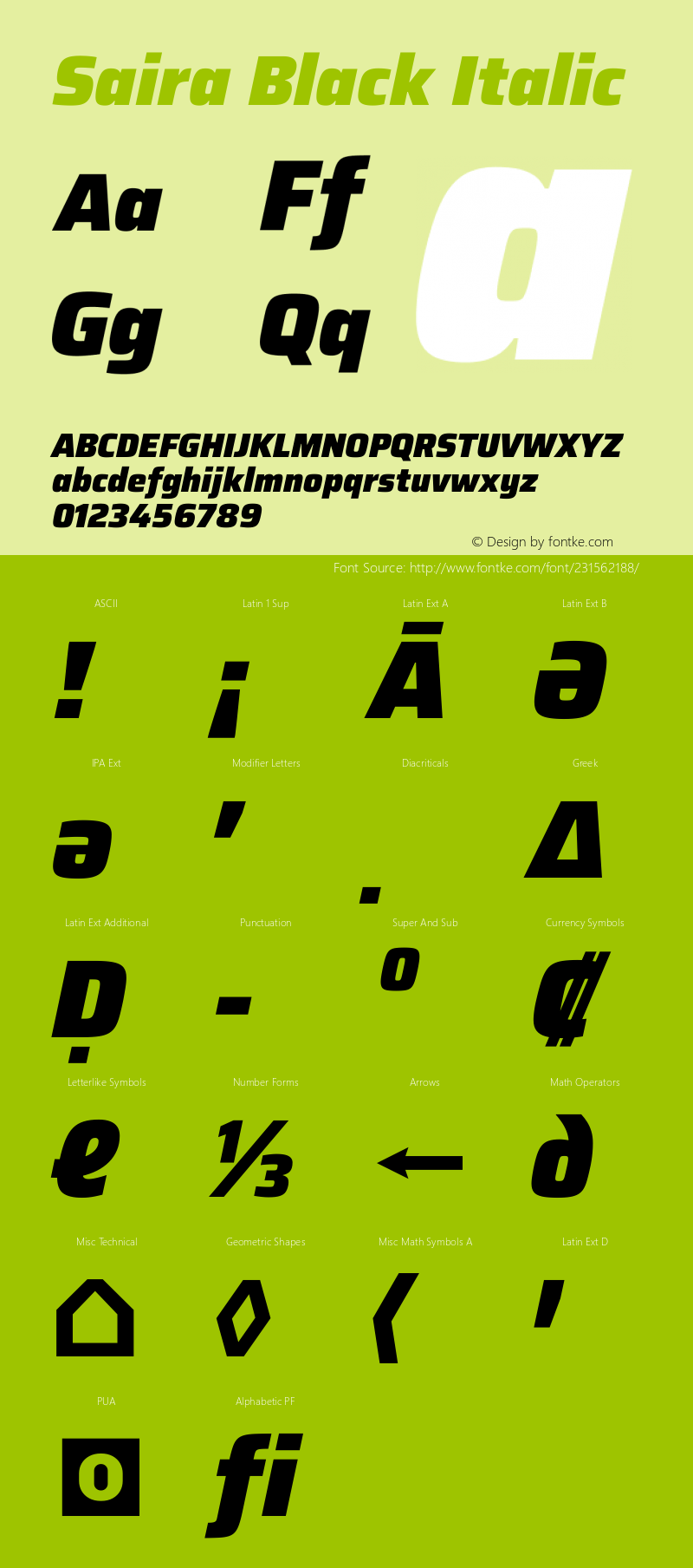 Saira Black Italic Version 1.101图片样张