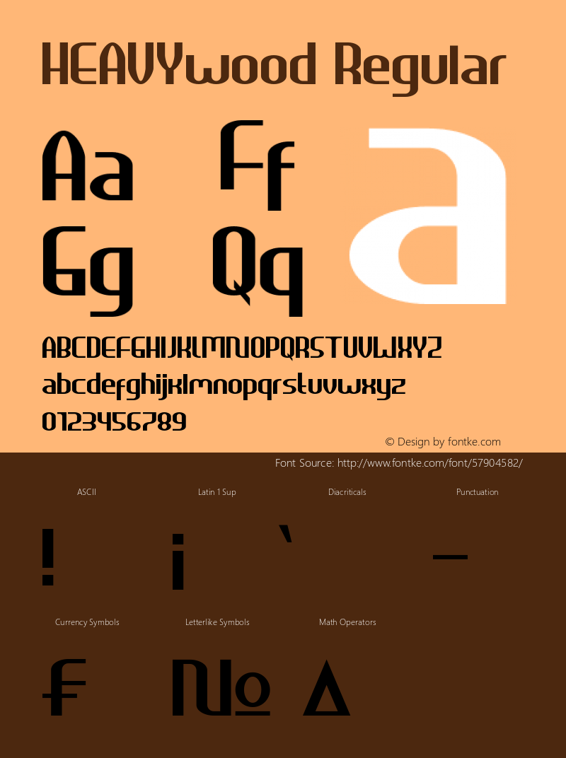 HEAVYwood Version 1.00;November 21, 2019;FontCreator 12.0.0.2535 64-bit图片样张