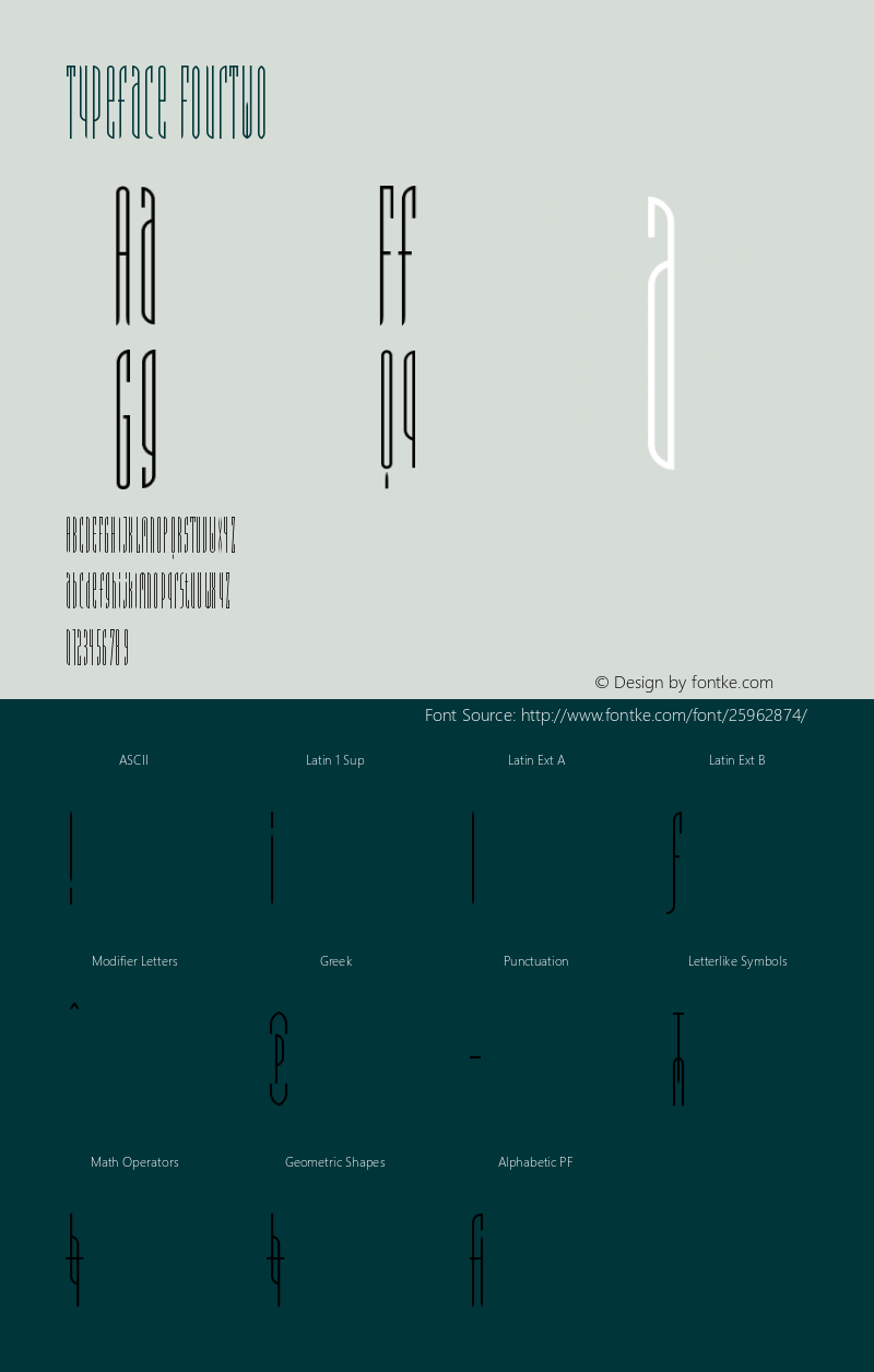 Typeface-FourTwo Version 001.000图片样张