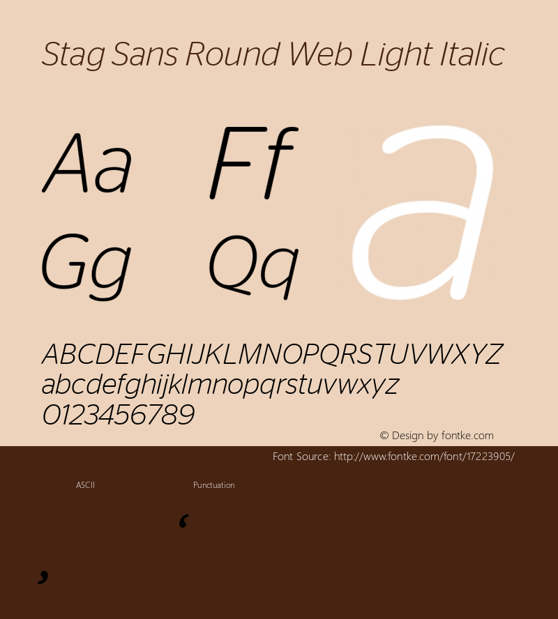 Stag Sans Round Web Light Italic Version 001.001 2009图片样张