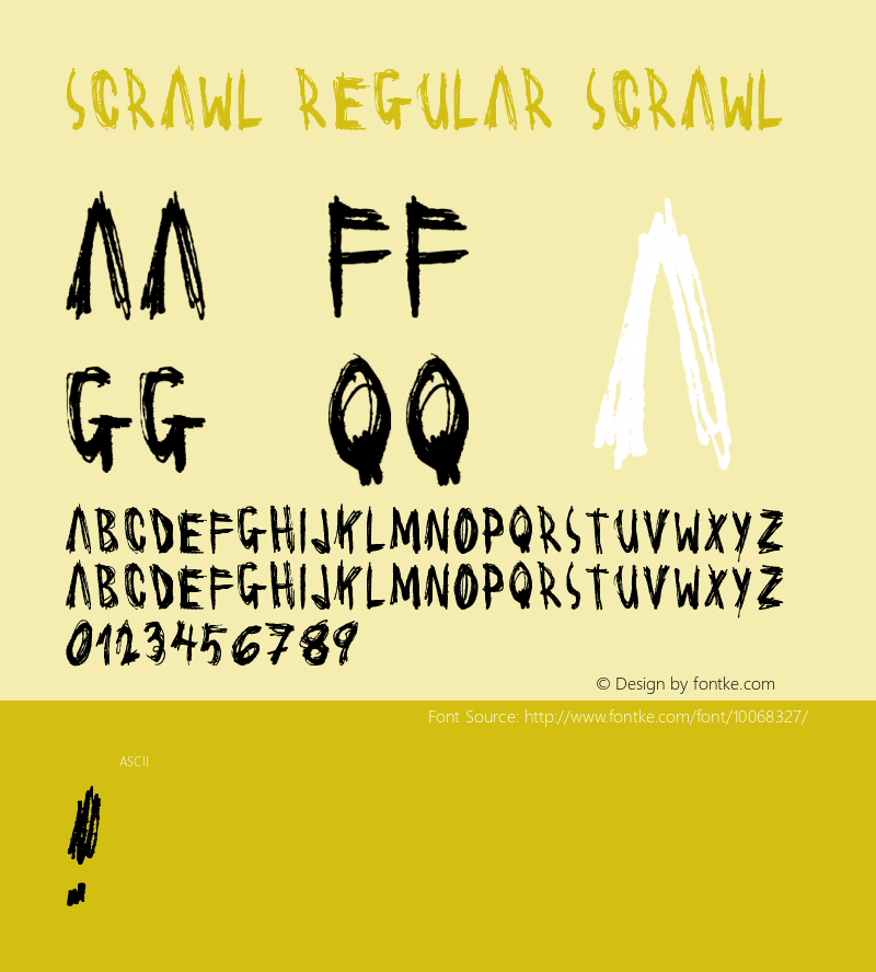 Scrawl Regular Scrawl Version 1.00图片样张