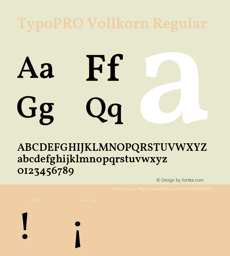 TypoPRO Vollkorn Regular Version 3.005;PS 003.005;hotconv 1.0.70;makeotf.lib2.5.58329图片样张