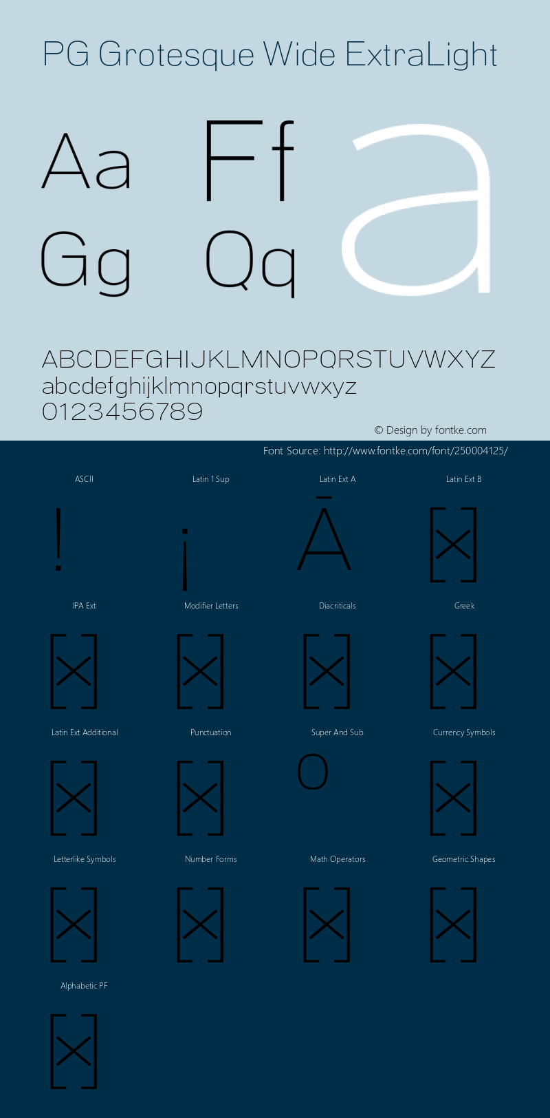 PG Grotesque Wide ExtraLight Version 1.000;Glyphs 3.2 (3207)图片样张