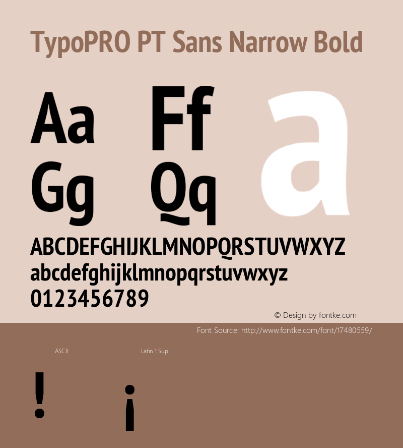 TypoPRO PT Sans Narrow Bold Version 2.005图片样张