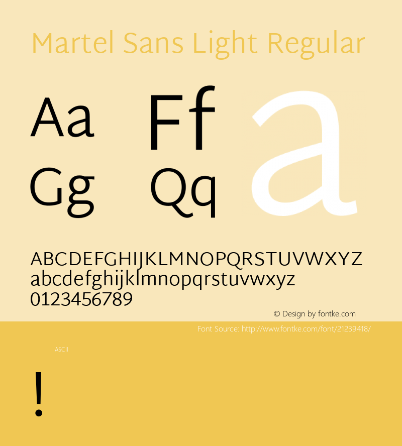 Martel Sans Light Regular 图片样张